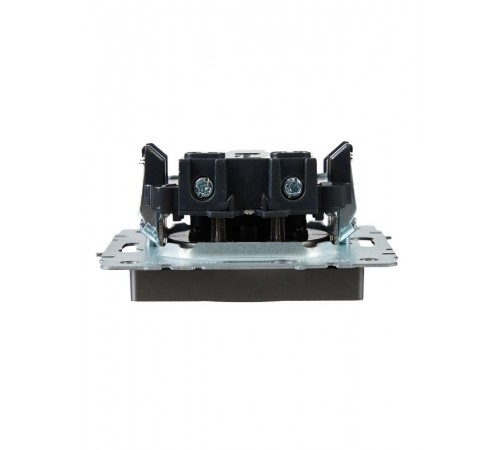 BRITE Розетка без заземления без шторок10А РС10-1-0-БрС сталь  BR-R10-10-K46  IEK