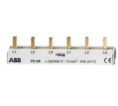 Шина 3ф. к. 6мод.63А PS3/6  2CDL231001R1006  ABB