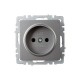 BRITE Розетка без заземления без шторок10А РС10-1-0-БрС сталь  BR-R10-10-K46  IEK