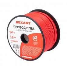 Провод ПГВА REXANT 1х2.50 мм, красный, бухта 100 м  01-6544  REXANT