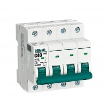 Выключатель автоматический без теплозащиты четырехполюсный ВА-103М 4P 40А характеристика C 6кА  12533DEK  Dekraft