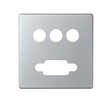 Simon 82 Накладка для коннектора VGA HD15, "мама" + 3RCA, S82 Detail, алюминий  8200092-093  Simon