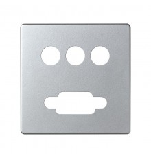 Simon 82 Накладка для коннектора VGA HD15, "мама" + 3RCA, S82 Detail, алюминий  8200092-093  Simon