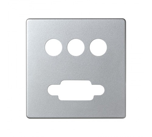 Simon 82 Накладка для коннектора VGA HD15, "мама" + 3RCA, S82 Detail, алюминий  8200092-093  Simon