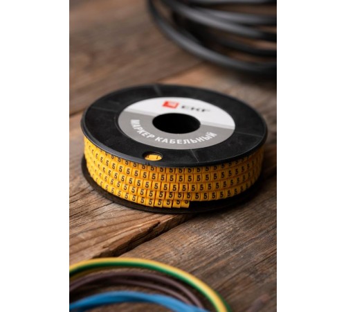 Маркер-кабельный 2,5кв.мм "5" (1000шт.) (ЕС-1) EKF PROxima  plc-KM-2.5-5  EKF