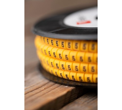 Маркер-кабельный 2,5кв.мм "5" (1000шт.) (ЕС-1) EKF PROxima  plc-KM-2.5-5  EKF