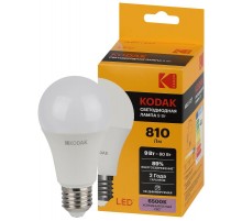 Лампа светодиодная A60-9W-865-E27 9Вт груша холодный дневной свет  Б0057604  Kodak