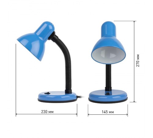 Светильник настольный N-211-E27-40W-BU ЭРА N-211-E27-40W-BU синий  Б0035056  ЭРА