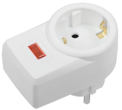 Сетевой фильтр СФ-01 16А 1 место 2P+PE белый   WFP10-16-01-K01  IEK
