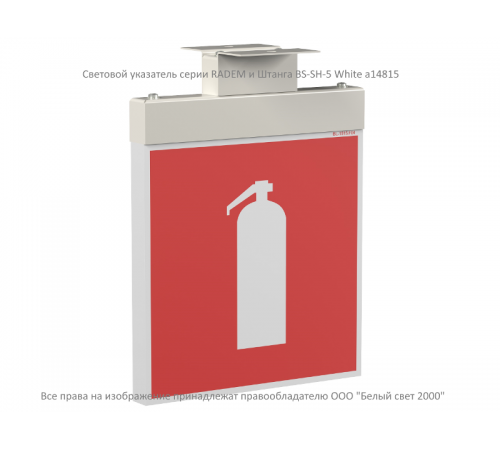 Световой указатель аварийного освещения светодиодный BS-RADEM-10-S1-ELON White 2,2Вт IP40 подвесной централизованный  a17035  Белый свет