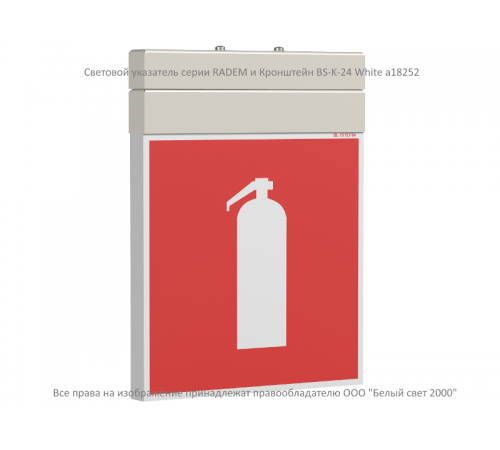 Световой указатель аварийного освещения светодиодный BS-RADEM-10-S1-ELON White 2,2Вт IP40 подвесной централизованный  a17035  Белый свет