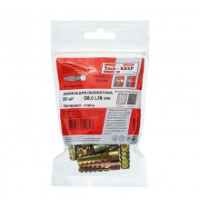 Дюбель для газобетона 8х38 (20 шт) - пакет ( 0,138 кг)  111115  Tech-KREP
