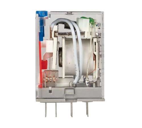 Реле промежуточное с кнопкой и мех. Индикацией RPAt 22/4 5A 24В DC EKF AVERES  rpat-22-4-24DC  EKF