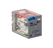 Реле промежуточное с кнопкой и мех. Индикацией RPAt 22/4 5A 24В DC EKF AVERES  rpat-22-4-24DC  EKF