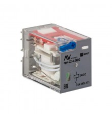 Реле промежуточное с кнопкой и мех. Индикацией RPAt 22/4 5A 24В DC EKF AVERES  rpat-22-4-24DC  EKF