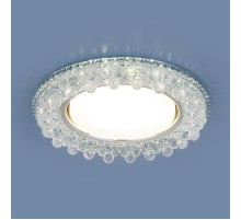 Светильник точечный встраиваемый 3025 GX53 CL прозрачный с подсветкой  a041264  Elektrostandard