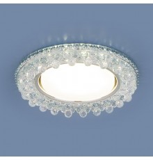 Светильник точечный встраиваемый 3025 GX53 CL прозрачный с подсветкой  a041264  Elektrostandard