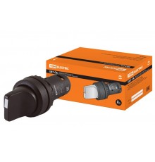 Переключатель на 2 положения с фиксацией SB7-CD25 короткая ручка d22мм 1з+1р черный  SQ0746-0071  TDM