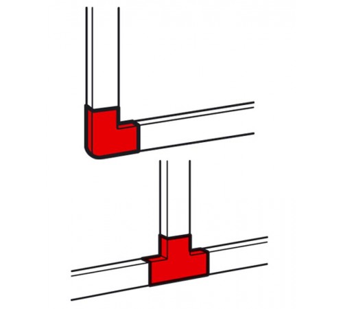 Плоский угол/Т-образный отвод - для мини-каналов Metra - 60x40  638199  Legrand