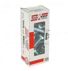 Болт DIN933 с шестигранной головкой оцинк. М8х40 (25 шт) - коробка с ок. Tech-Kr ( 0,467 кг)  105210  Tech-KREP