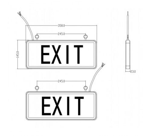 Светильник аварийный светодиодный SSA-101-2-20 1,5ч 3Вт ВЫХОД-EXIT-стрелка  Б0044389  ЭРА