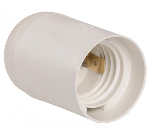 Патрон подвесной пластик Е27 белый (50 шт), стикер на изделии Ппл27-04-К02  EPP10-04-01-K01  IEK