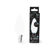 Лампа светодиодная Filament Свеча 9W 610lm 4100К Е14 milky диммируемая LED 1/10/50  103201209-D  Gauss