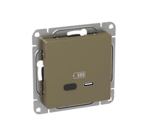 Механизм розетки USB-С, быстрая, шампань Эпика  UP1-SOC-USBCF EKF