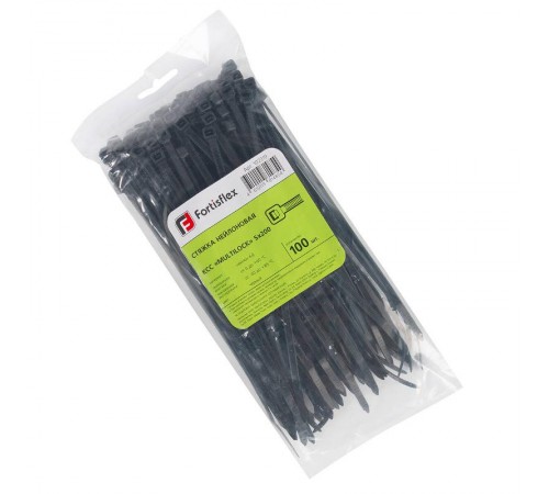 Стяжка нейлоновая КСС "MULTILOCK" 5х200 (черн) (100шт)  102319  Fortisflex