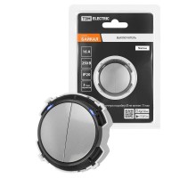 Выключатель 2-кл. 16А 250В проходной кнопочный механизм платина, "Байкал"   SQ1819-0325  TDM