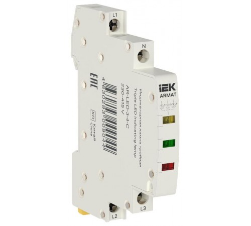 ARMAT Лампа индикаторная тройная LED 230-415В AC 1 желтая/зеленая/красная  AR-LED-3-4-C  IEK