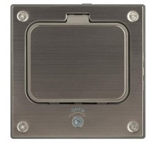 Люк напольный IP66 в бетон с розеткой, под шестигранник, серый  ОФИС 18-6002-03  Б0063273  ЭРА