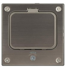 Люк напольный IP66 в бетон с розеткой, под шестигранник, серый  ОФИС 18-6002-03  Б0063273  ЭРА