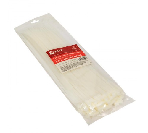 Хомут нейлоновый 4,8х300 (уп./100шт) EKF Simple  plc-c-4.8x300  EKF