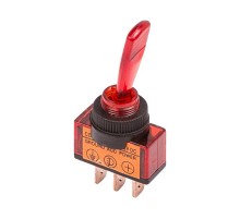 Тумблер 24V 20А (3c) ON-OFF однополюсный с красной подсветкой  36-4390  REXANT