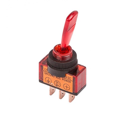 Тумблер 24V 20А (3c) ON-OFF однополюсный с красной подсветкой  36-4390  REXANT