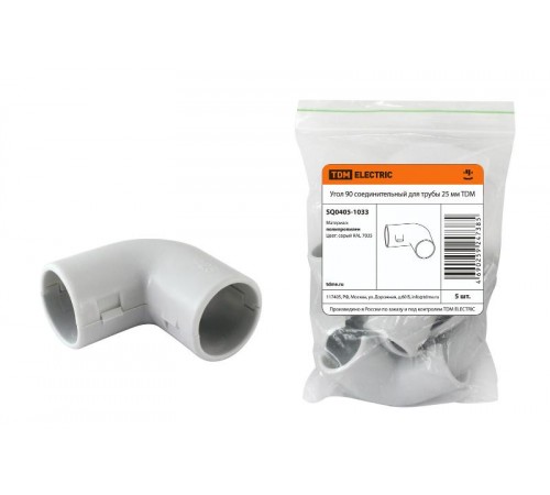 Угол 90 соед. для трубы 25 мм (5шт)  SQ0405-1033  TDM