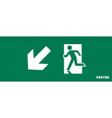 Пиктограмма (Наклейка) Фигура / Стрелка Влево Вниз для аварийно-эвакуационного светильника IP20  V1-R0-70354-21A01-2019  VARTON