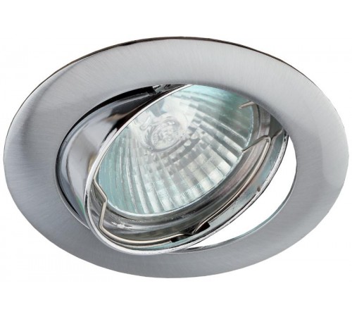 Светильник встраиваемый литой под лампу KL1A CH /1 поворотный MR16, 12V/220V, 50W хром (100/2100)  Б0048969  ЭРА