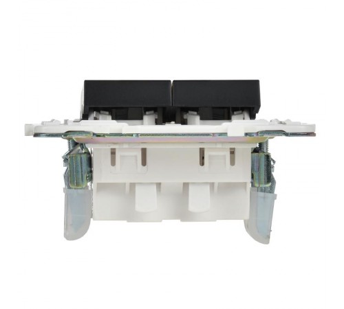 SKANDY Выключатель 2-клавишный 10А SK-V04Bl черный  SK-V20-0-10-K02  IEK