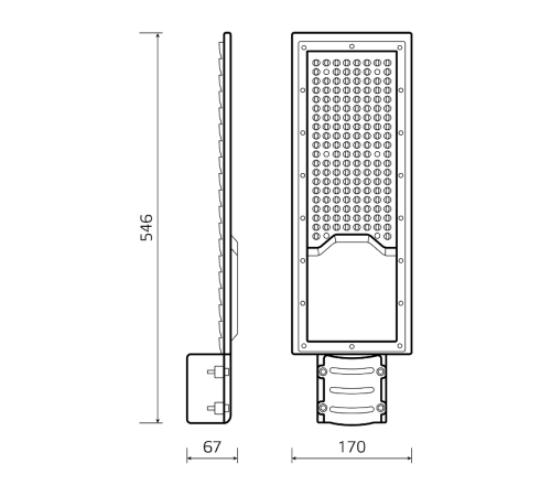 Светильник светодиодный консольный LED Avenue IP65 546*170*67 120W 11000lm 4000K 190-250V КСС "Ш" 1/5  629534220  Gauss