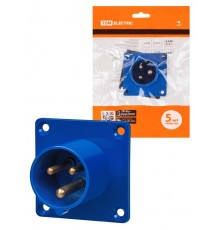 Вилка 613 скрытая 2Р+РЕ 16А 220В IP44  SQ0607-0001  TDM