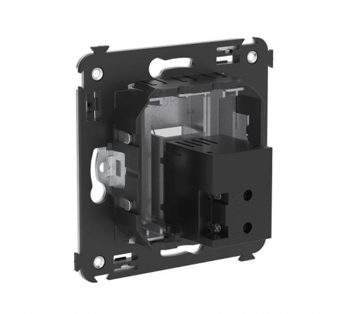 USB 2.0 розетка одинарная в стену, тип А-А, "Avanti", "Закаленная сталь"  4404403  DKC