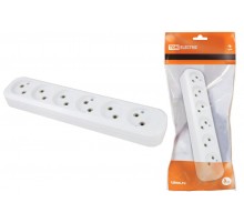 Колодка розеточная 6 гнезд 2П б/з 10А 250В белая   SQ1806-0038  TDM