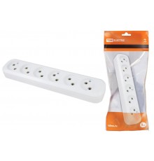 Колодка розеточная 6 гнезд 2П б/з 10А 250В белая   SQ1806-0038  TDM