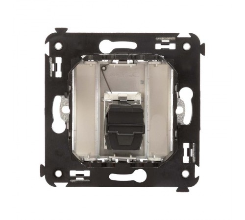 USB 2.0 розетка одинарная в стену, тип А-А, "Avanti", "Закаленная сталь"  4404403  DKC