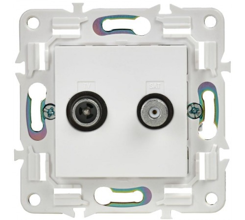 SKANDY Розетка двойная TV+SAT SK-A13W арктический белый  SK-AF20-O-K01  IEK