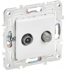 SKANDY Розетка двойная TV+SAT SK-A13W арктический белый  SK-AF20-O-K01  IEK