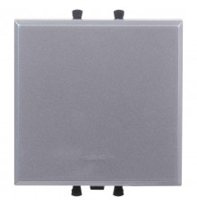 Инвертор (промежуточный переключатель) одноклавишный модульный, "Avanti", "Закаленная сталь", 2 модуля  4404122  DKC