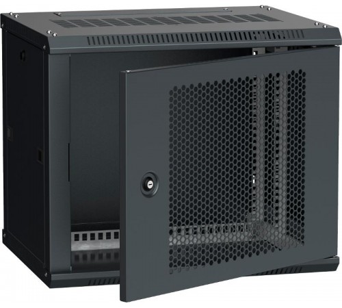 Шкаф LINEA W 9U 600x450 мм дверь перфорированная, RAL9005  LWR5-09U64-PF  ITK